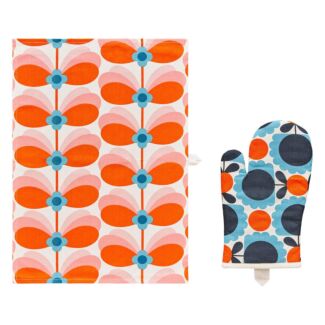 Butterfly Stem Tea Towel and Oven Mitt Set 
