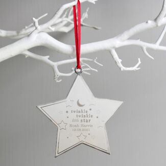 Personalised ‘Twinkle Twinkle’ Star Metal Decoration