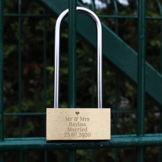 Personalised Heart Motif ‘Any Message’ Padlock