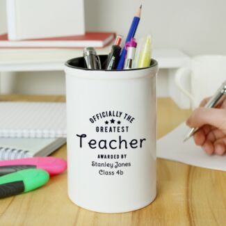 Personalised ‘Officially the Greatest’ Ceramic Storage Pot