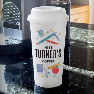 Personalised Teachers Insulated Eco Travel Cup