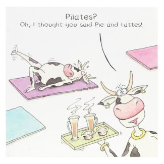 Funny Farm Pie and Lattes Birthday Card