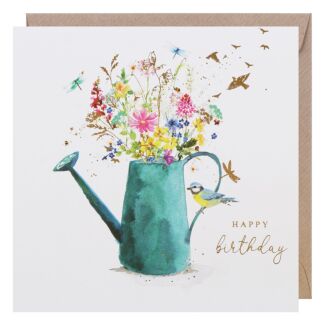 Fields of Gold Watering Can Birthday Card