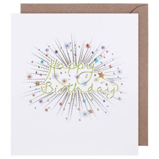 Mimosa Fireworks Birthday Card