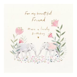 Orelia Elephants Friend Birthday Card