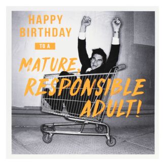 Pixel Mature Adult Birthday Card