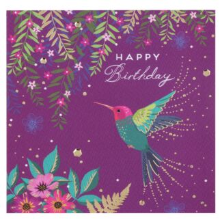 Emerald Hummingbird Birthday Card