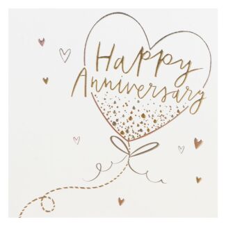 Cloud Nine Heart Balloon Anniversary Card