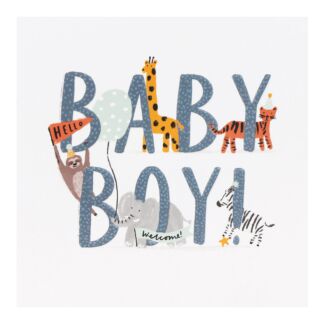 Dream Big Jungle Baby Boy New Baby Card 