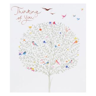 Delphine Birds in Tree Thinking of You Card