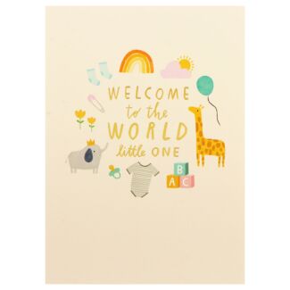 First Chapter Welcome To The World New Baby Card