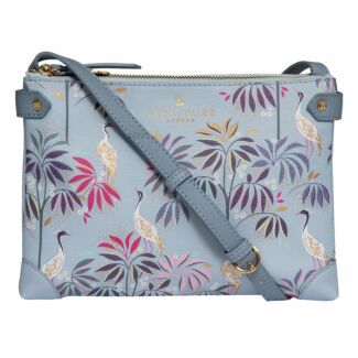 Crane Garden Zip Crossbody Bag