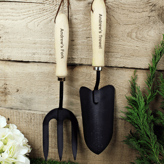 Personalised Fork & Trowel Set   