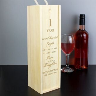 Personalised Anniversary Bottle Presentation Box