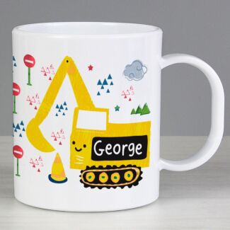 Personalised Plastic Digger Mug