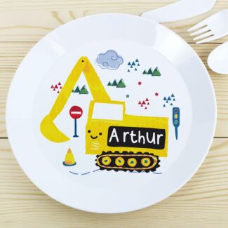 Personalised Plastic Digger Plate