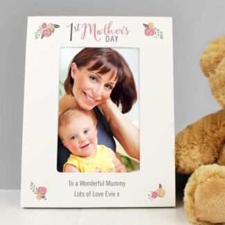 Personalised Floral Bouquet 1st Mother’s Day 4 x 6 Photo Frame