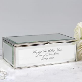 Personalised Mirrored Jewellery Box   