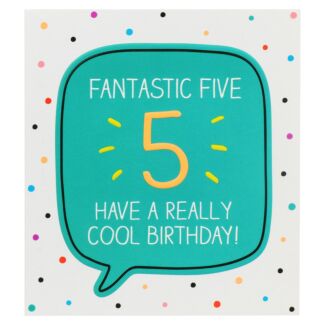 Fantastic 5 Birthday Card