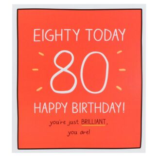 80 Today Birthday Card