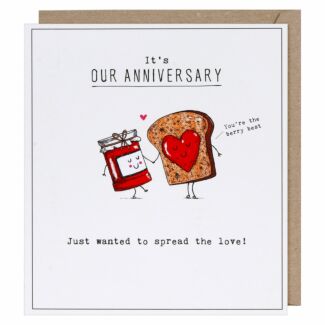 Etched Spread The Love Anniversary Card