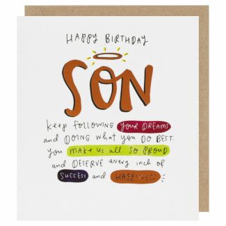 The Happy News You Make Us Proud Son Birthday Card