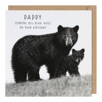 Life In Pencil Big Bear Hugs Daddy Birthday Card