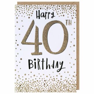 Bijou Confetti 40th Birthday Card