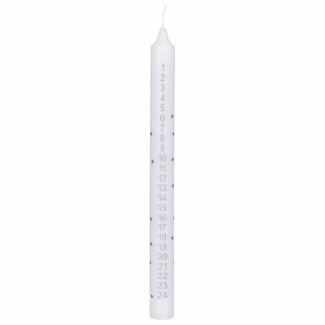 White Christmas Advent Candle