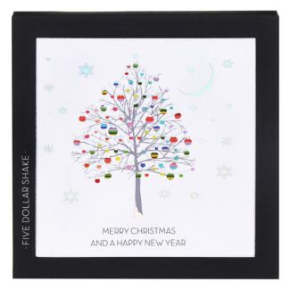 Christmas Pop Baubles on Tree Box of 6 Christmas Cards