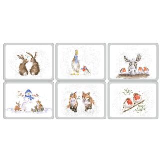 Set of Six Christmas Placemats
