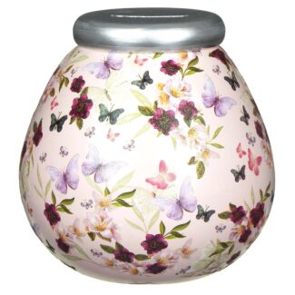Butterfly Floral Money Pot