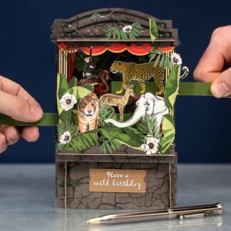 Jungle Paper Theatre 3D Pop Up Birthday Card