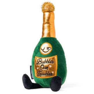 “Bubbles Over Troubles” Plush Champagne Bottle