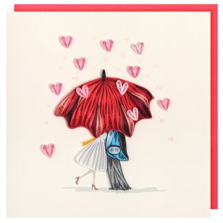 Quilling ‘Raining Hearts’ Card