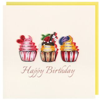 Quilling ‘Birthday Cupcakes’ Card