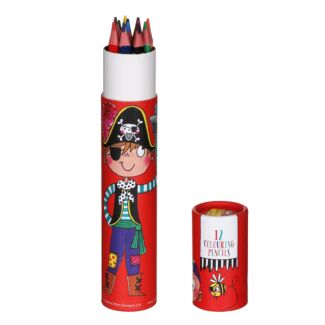 ‘Pirates’ Box of 12 Coloured Pencils