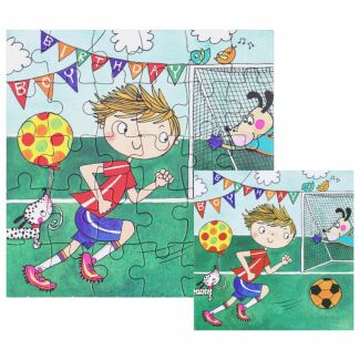 Football Birthday Boy Jigsaw Puzzle with Mini Birthday Card