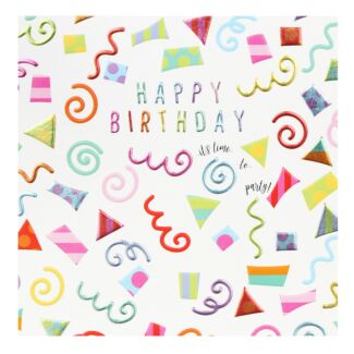 Rainbow Drops ‘Party Confetti’ Birthday Card