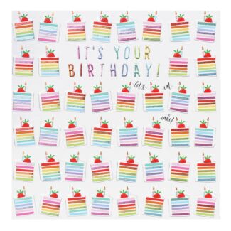 Rainbow Drops ‘Rainbow Cake’ Birthday Card