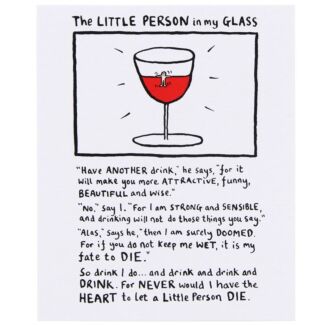 Little Person In My Glass Greetings Card