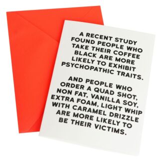 Holy Flaps 'Quad Shot Coffee' Greetings Card