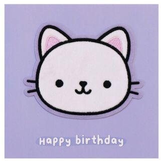Moji Lola Cat Birthday Card with Peel Off Patch