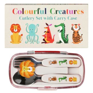 Colourful Creatures Cutlery Set with Carry Case