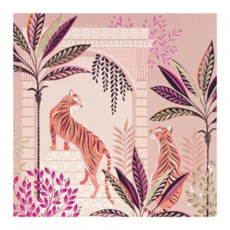 Oriental Tigers Greetings Card