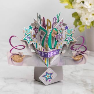 ‘70th Birthday’ Pop Up Card