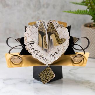 Birthday Girl Shoes Pop Up Card