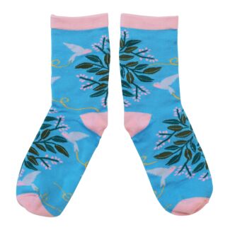Secret Garden Bird Bamboo Socks
