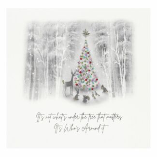 Starry Night ‘Animals Around Tree’ Christmas Card