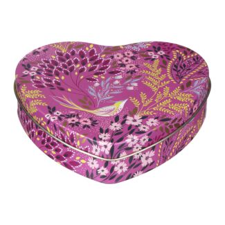 Haveli Garden Mauve Songbird Small Heart Shaped Tin